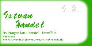 istvan handel business card